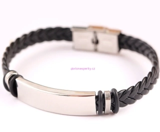 Náramek kožený 19 cm